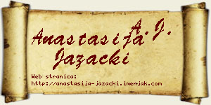 Anastasija Jazački vizit kartica